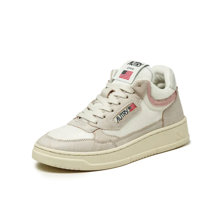 Leder Sneaker|Weiße Sneaker*Autry Open Mid W White / Pow