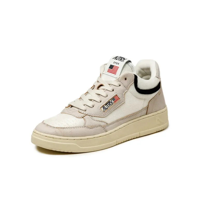 Leder Sneaker|Weiße Sneaker*Autry Open Mid W White / Black