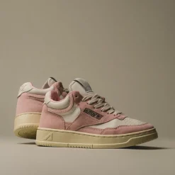 Leder Sneaker*Autry Open Mid W *Suede / Leather* Academy Pink