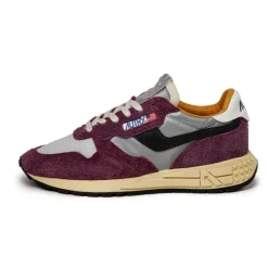 Leder Sneaker|Retro Runner*Autry Reelwind Low *Hairy Suede / Nylon* Barolo / Silver