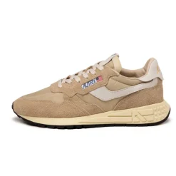 Retro Runner|Leder Sneaker*Autry Reelwind Low *Nylon / Cracked Leather* White / Filler