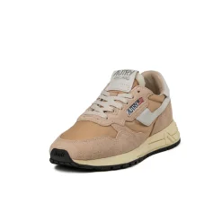 Leder Sneaker|Weiße Sneaker*Autry Reelwind Low *Nylon / Cracked Leather* White / Hazel