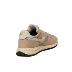 Leder Sneaker|Weiße Sneaker*Autry Reelwind Low *Nylon / Cracked Leather* White / Hazel