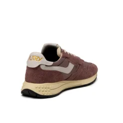 Leder Sneaker|Retro Runner*Autry Reelwind Low *Nylon / Cracked Leather* White / Taupe
