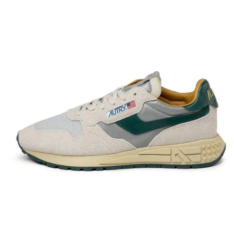 Leder Sneaker*Autry Reelwind Low *Reflective Leather* Silver / Mountain