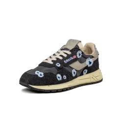 Leder Sneaker|Retro Runner*Autry Reelwind Low W *Embroidery Flower* Phan / Celblu