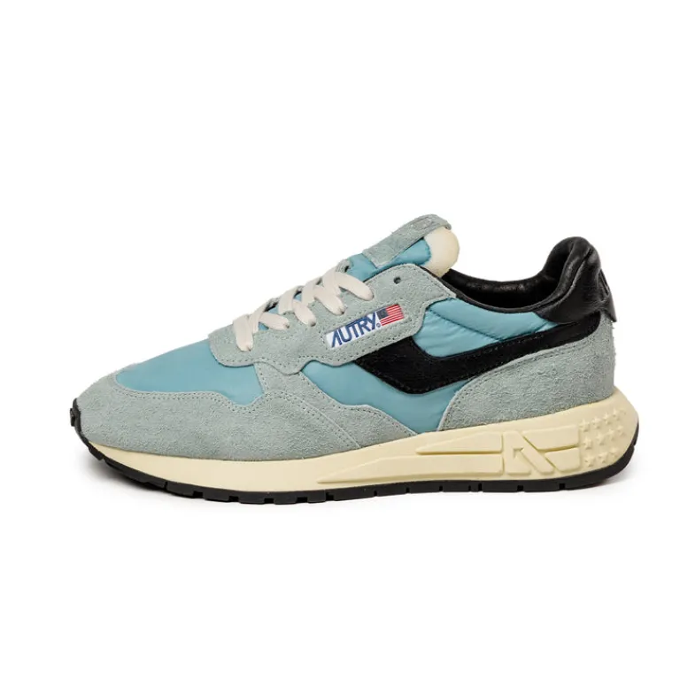 Leder Sneaker*Autry Reelwind Low W *Hairy Suede / Nylon* Jade / Black