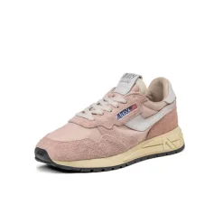 Leder Sneaker|Weiße Sneaker*Autry Reelwind Low W *Nylon / Cracked Leather* White / Powder
