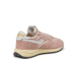Leder Sneaker|Weiße Sneaker*Autry Reelwind Low W *Nylon / Cracked Leather* White / Powder