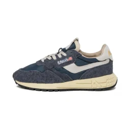 Leder Sneaker|Weiße Sneaker*Autry Reelwind Low W *Nylon / Cracked Leather* (White / Space