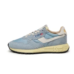 Leder Sneaker|Weiße Sneaker*Autry Reelwind Low W *Nylon / Cracked Leather* White / Celblu