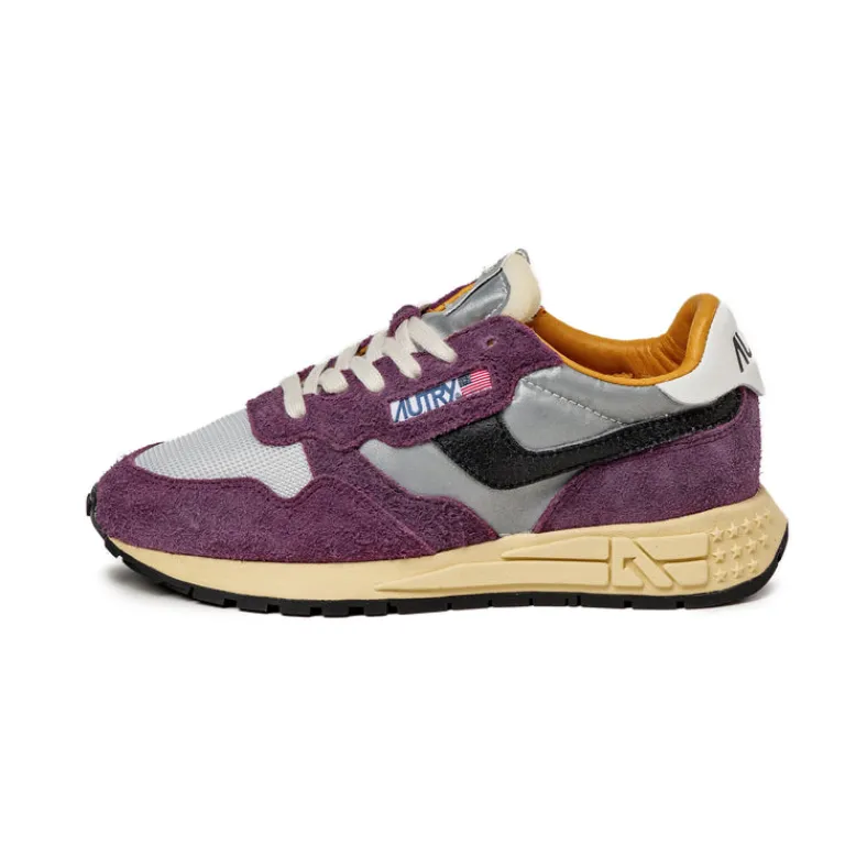 Leder Sneaker*Autry Reelwind Low W *Reflective Leather* Barolo / Silver