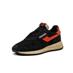 Leder Sneaker|Retro Runner*Autry Reelwind Low W *Suede / Net* Black / Orange