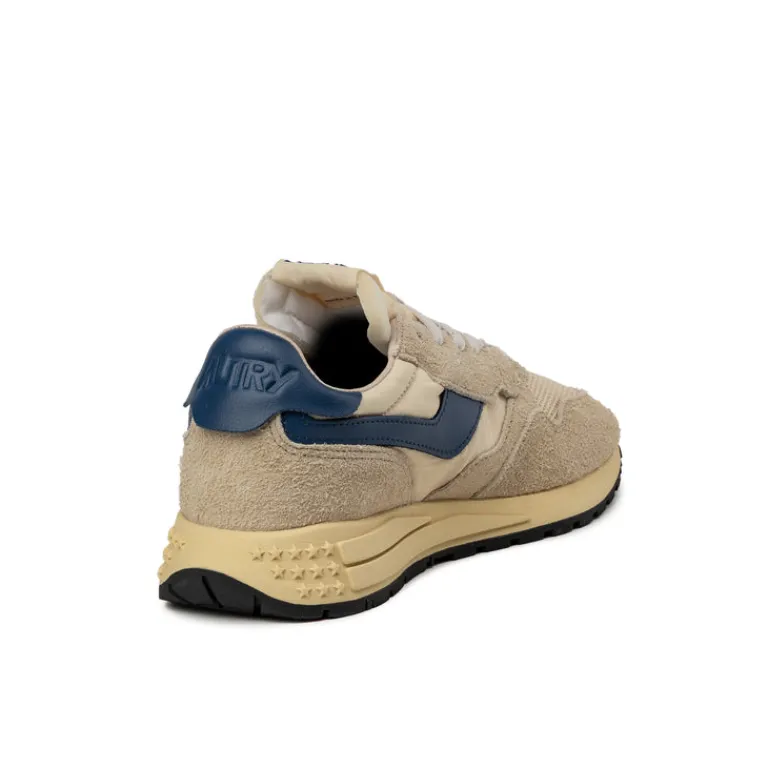 Leder Sneaker|Retro Runner*Autry Reelwind Low W *Suede / Net* Ecru / Blue