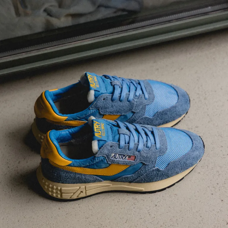 Leder Sneaker|Retro Runner*Autry Reelwind Low W *Suede / Net* Cenble / Fus