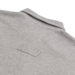 T-Shirts*Autry Tonal Logo Waffle Long-Sleeve Polo Dark Melange