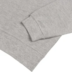 T-Shirts*Autry Tonal Logo Waffle Long-Sleeve Polo Dark Melange