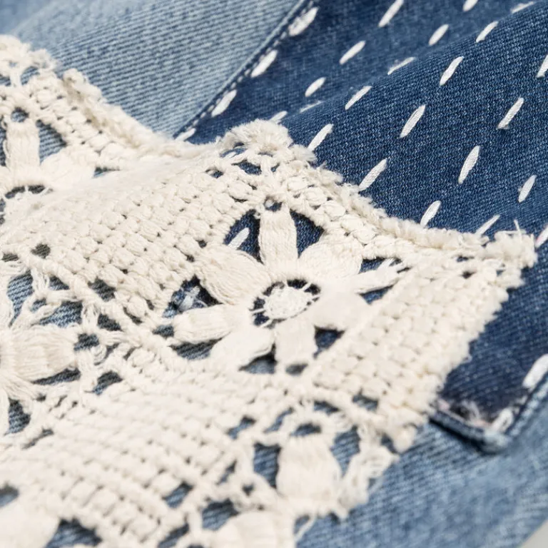 Hosen*Axel Arigato Patchwork Relaxed Jeans Light Blue