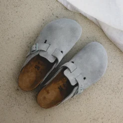 Leder Sneaker|Mules & Slides*Birkenstock Boston Pure Sage