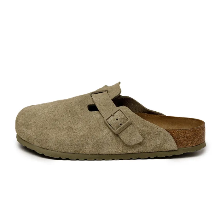 Leder Sneaker|Mules & Slides*Birkenstock Boston VL Faded Khaki