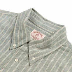 Hemden*Brain Dead x Brooks Brothers Patchwork Oxford Button Up Green