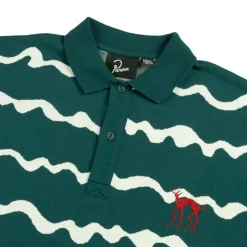 T-Shirts*By Parra Broken Waves Polo Shirt Pine Green