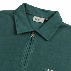 Crewnecks*Carhartt WIP Pique Script Sweat Dark Fir / White