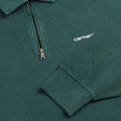 Crewnecks*Carhartt WIP Pique Script Sweat Dark Fir / White
