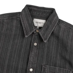 Hemden*Carhartt WIP Rylan Shirt Jacket 'Hampton' Denim Rylan Stripe / Black
