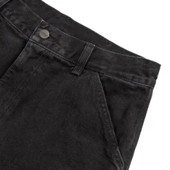 Shorts*Carhartt WIP Single Knee Short Black Stone Washed