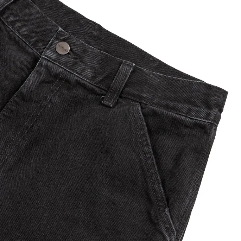 Shorts*Carhartt WIP Single Knee Short Black Stone Washed