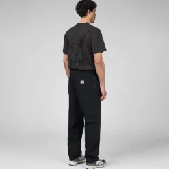 Hosen*Carhartt WIP Single Knee Pant Black Stone Canvas