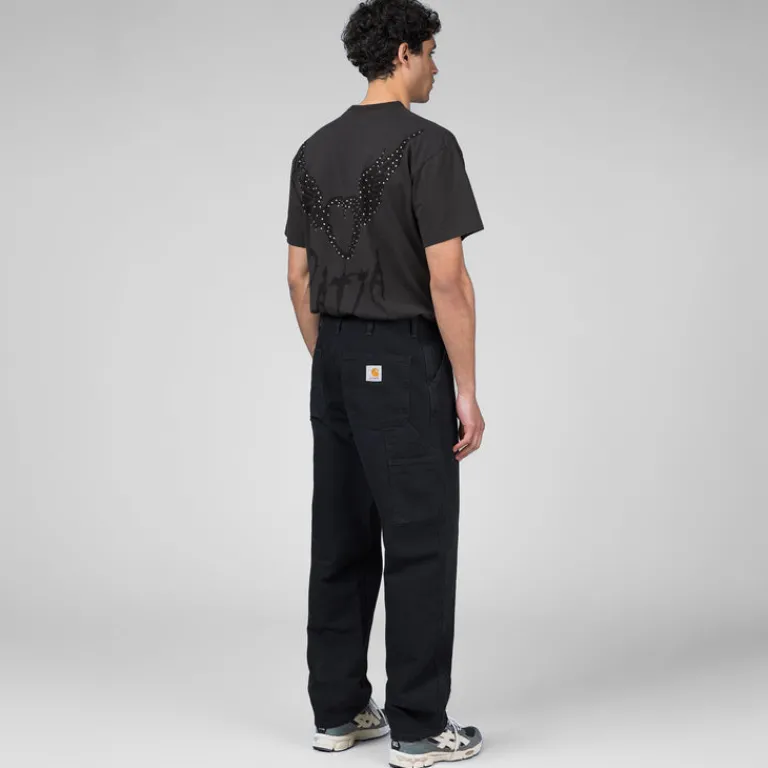 Hosen*Carhartt WIP Single Knee Pant Black Stone Canvas