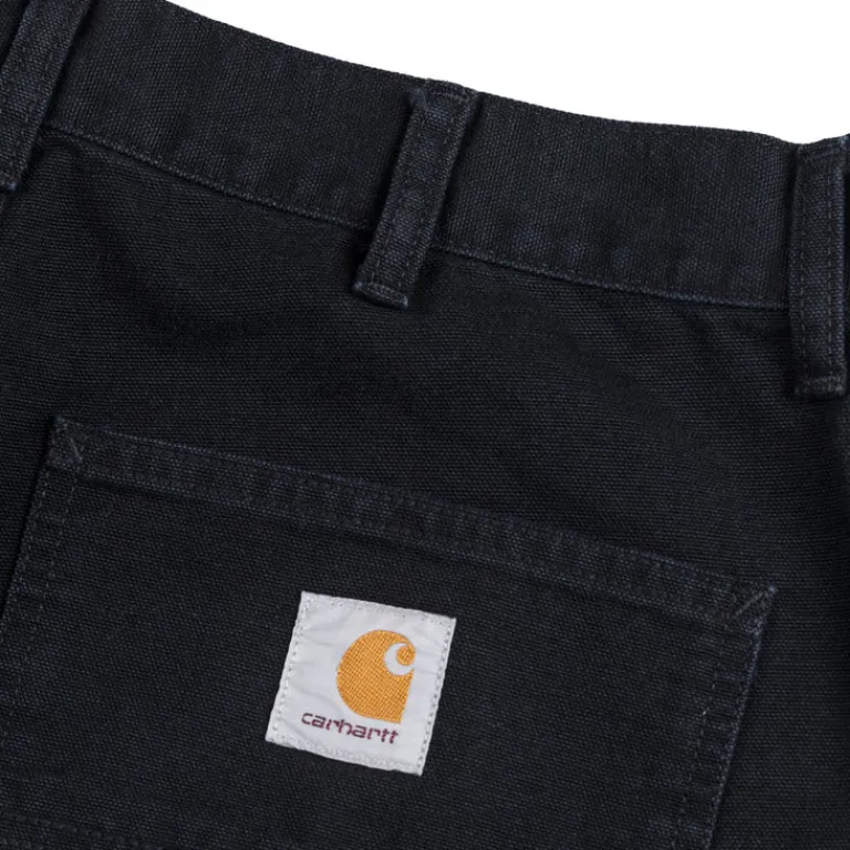 Hosen*Carhartt WIP Single Knee Pant Black Stone Canvas