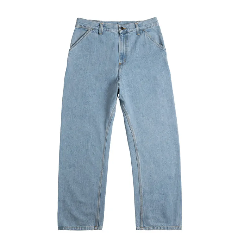 Hosen*Carhartt WIP Single Knee Pant Blue Heavy Stone Bleached