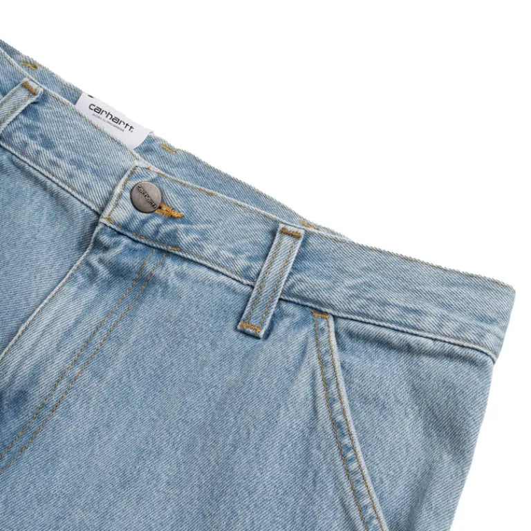 Hosen*Carhartt WIP Single Knee Pant Blue Heavy Stone Bleached