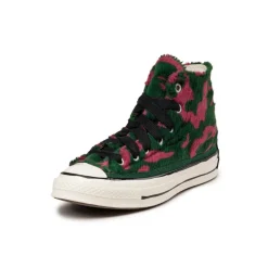 Leder Sneaker|High-Top Sneaker*Converse Chuck Taylor All Star '70 Hi *Luxe Plush* Astrodust / Green Envy / Egret