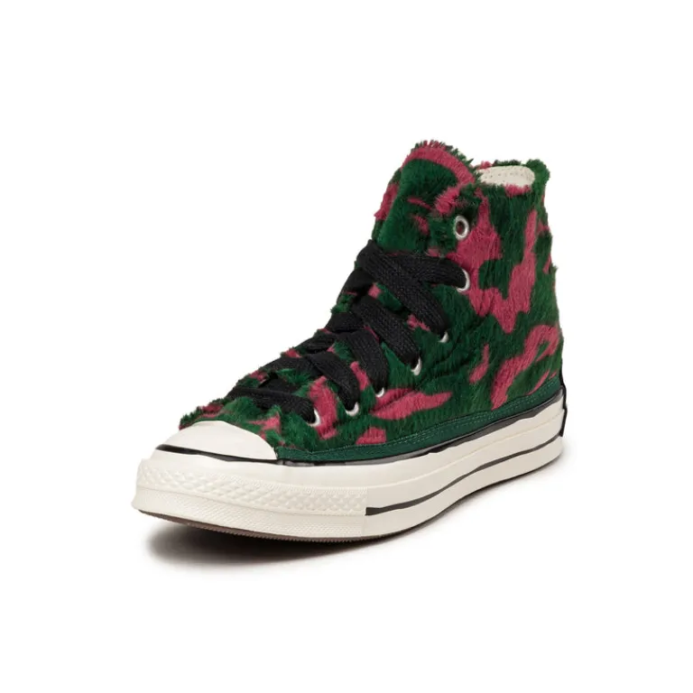 Leder Sneaker|High-Top Sneaker*Converse Chuck Taylor All Star '70 Hi *Luxe Plush* Astrodust / Green Envy / Egret