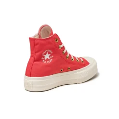 Vegane Sneaker|High-Top Sneaker*Converse Chuck Taylor All Star '70 Lift Hi Watermelon Slushy / Egret / White