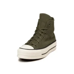 Leder Sneaker|Plateau Sneaker*Converse Chuck Taylor All Star Lift Platform *Colorful Suede* Utility / Egret / Black