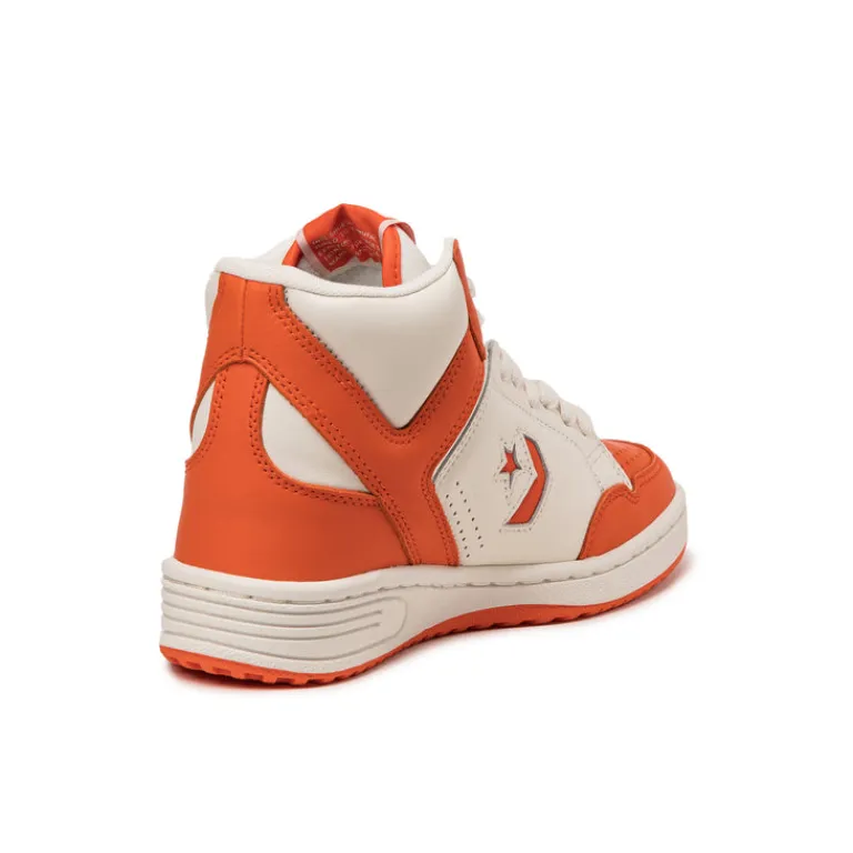 High-Top Sneaker|Leder Sneaker*Converse Weapon Mid Oange / Vintage White / Orange