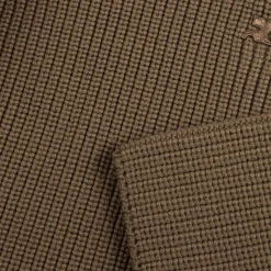 Crewnecks*Courreges Ribbed Wool Trucker Sweater Mocha