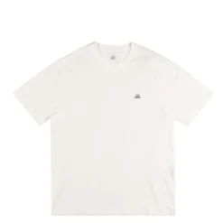 T-Shirts*C.P. Company 30/1 Jersey Central Logo T-Shirt Gauze White
