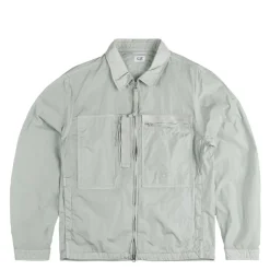 Jacken*C.P. Company Chrome-R Full Zip Logo Overshirt Blue Fox