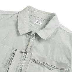 Jacken*C.P. Company Chrome-R Full Zip Logo Overshirt Blue Fox