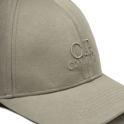Caps & Bucket Hats*C.P. Company Gabardine Logo Cap Vintage Khaki