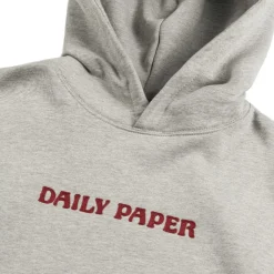 Hoodies*Daily Paper Chain Stitch Oversized Hoodie Grey Melange