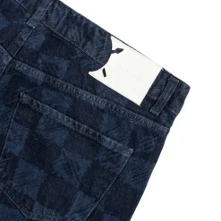 Hosen*Daily Paper Kibo Check Jacquard Jeans Blue