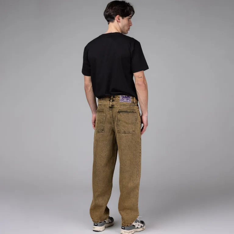 Hosen*Dime Classic Baggy Denim Pants Overdyed Gold