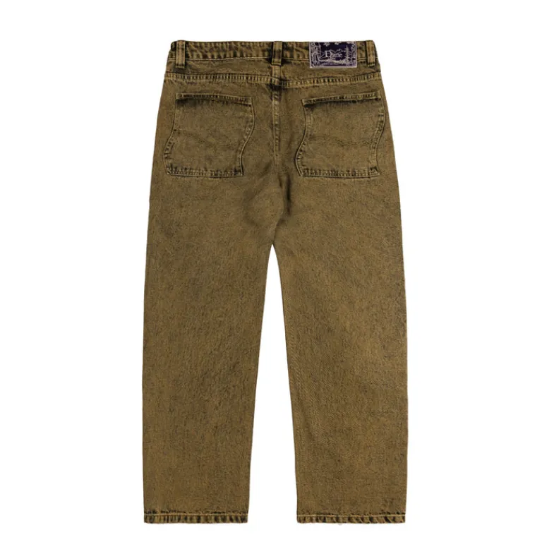 Hosen*Dime Classic Baggy Denim Pants Overdyed Gold